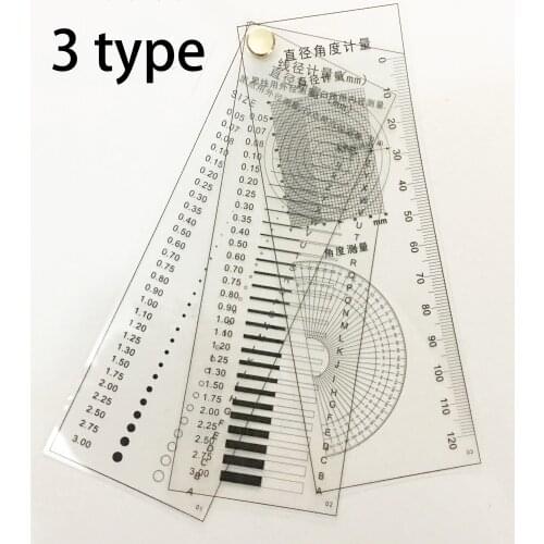 1sets Gauge Point Gauge Transparent Film Stain Card Comparison Card Stain Crack Contrast PET Dot Line Surface Quality Inspection