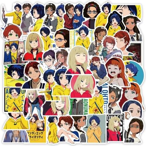 10/30/50Pcs Anime WONDER EGG PRIORITY Graffiti Waterproof Stickers Motorcycle Bicycle Helmet Motor Joke Laptop Classic Toy Gift