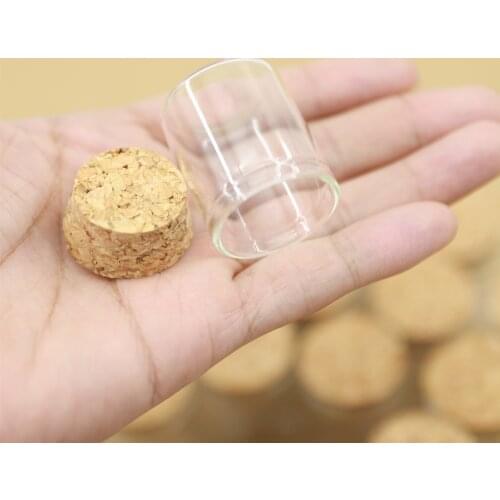 100 Pieces 12ml 30*35mm Small Glass Bottle Stopper Test Tube DIY Wedding Gift Cork Bottles Container Glass Jars Mini Vial Bottle