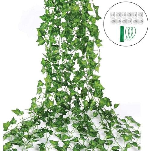 12pcs fake Ivy leaf artificial ivy vines wall hanging garland artificial plants ivy wall wedding home decoration
