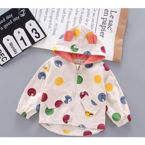2021 Spring Boys and Girls Cartoon Jacket Baby 0-4 Years Old Childrens Casual Long-sleeved Cardigan Jacket