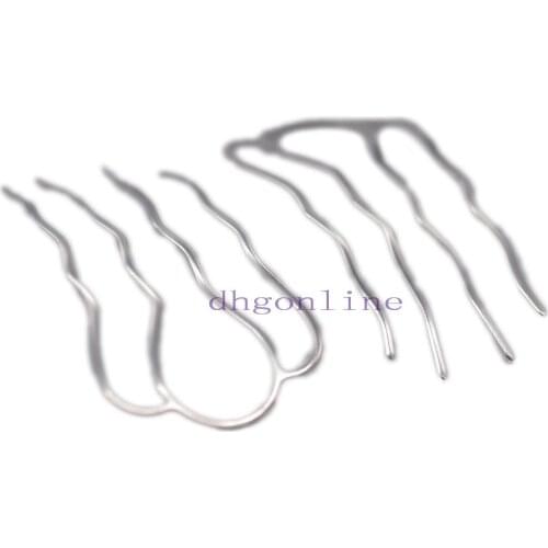 5 12 20 Pcs 87mm Hair Clip Hair Fork Hair Bun Hair Plug Stick Pin Holder For Girl Women Accessories Silver