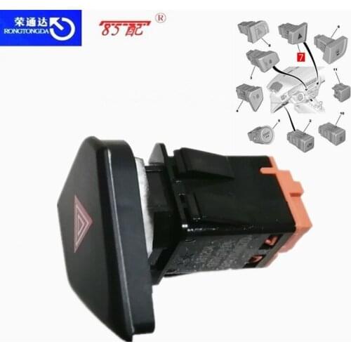 Emergency light switch 98018966ZD For Citroen C-Elysee Double flash switch