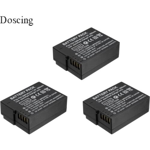 3Pcs 1.8Ah DMW-BLC12 DMW BLC12PP BLC12E BLC12 BP DC12 DC12U BP-DC12 Battery for Panasonic DMC G5 G6 V-LUX4 DMC-GH2 FZ200 FZ1000