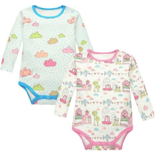 2pieces/lot Baby Boys Girls long sleeved Rompers 2017 Newborn Babys Clothes Kids Costume Jumpsuit&Rompers KF152