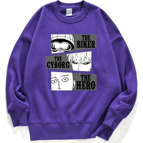 Japan Anime One Punch Man Tracksuits Male City Hero Saitama Printing Tracksuits Famous Brand Sportswear Solid Color Sweatshirt