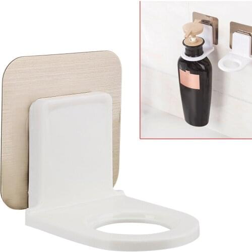 Strong Adhesive Hook Wall Mounted Self Sticky Hooks For Body Wash Shampoo Bottle Power Plug Socket Hanger Holder Wall Storage