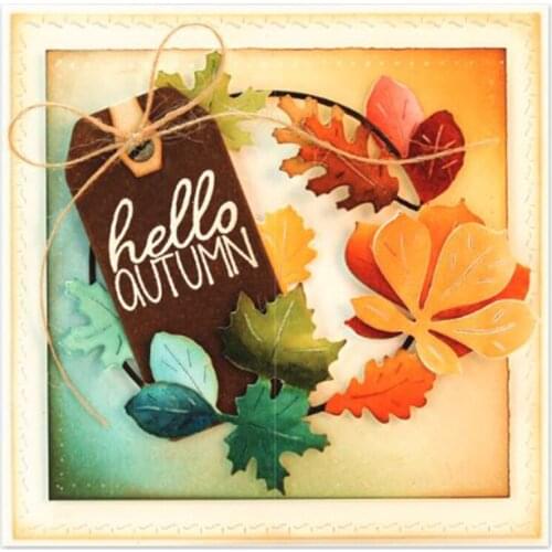 Circle Leaf Frame Metal Cutting Dies Stencils For DIY Scrapbooking Decorative Album Embossing Craft Die Cutting Template