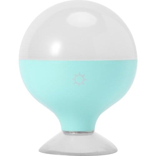 Suction Cup Mirror Light Bulb, Rechargeable LED Blub Night Light, Adjustable Color and Brightness for Makeup Table Dressing Room