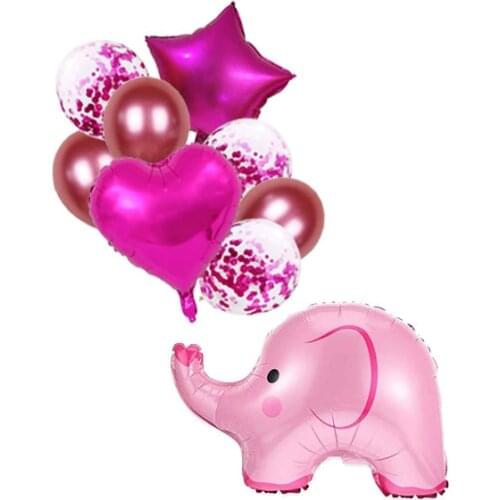 Elephant Latex Bouquet Balloon Little Peanut Baby Shower Elephant Balloon for Baby Boy Girl Elephant Animal Themed Birthday