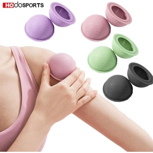 Massage Ball Yoga Muscle Relaxation Pain Relief Portable Fascia Ball Silicone Anti Cellulite Cup Vacuum Massage Suction Cups