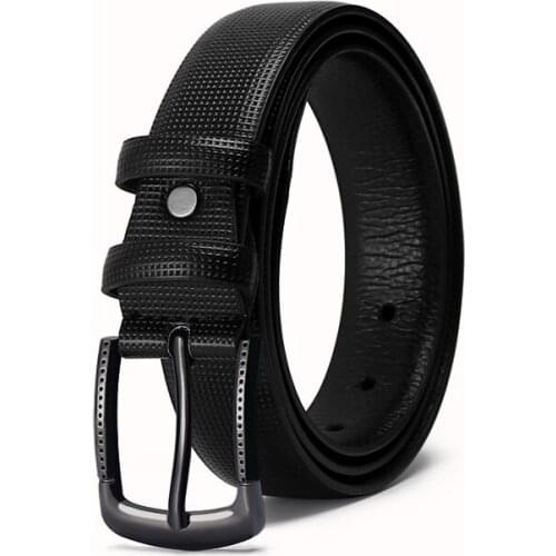 2021 New Styles Retro Man Belt Black Brown Camel Color Zinc Alloy Pin Buckle Belt for Man Jeans