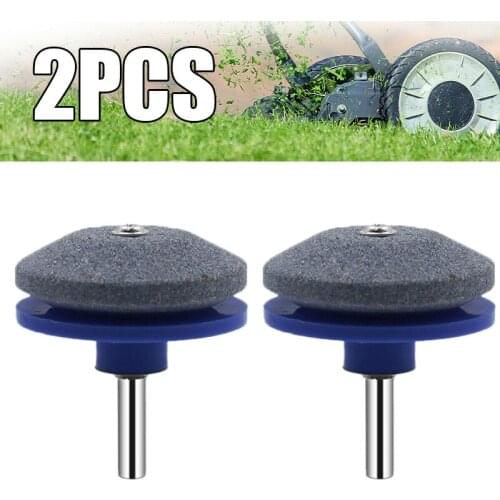 2pcs Newest Blade Sharpener Stone Suitable for Most Power Hand Rigs Universal Electric Wind Power Mower Tools