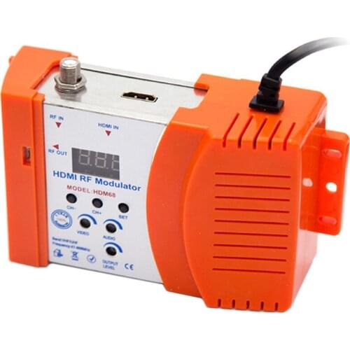 New New HDM68 Modulator Digital RF HDMI Modulator AV to RF Converter VHF UHF PAL/NTSC Standard Portable Modulator EU Plug