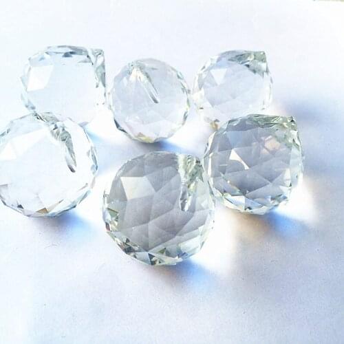 Wholesale price 30mm 500pcs Crystal galss faceted chandelier ball, hanging crystal for wedding decorations, Free Fast Shipping