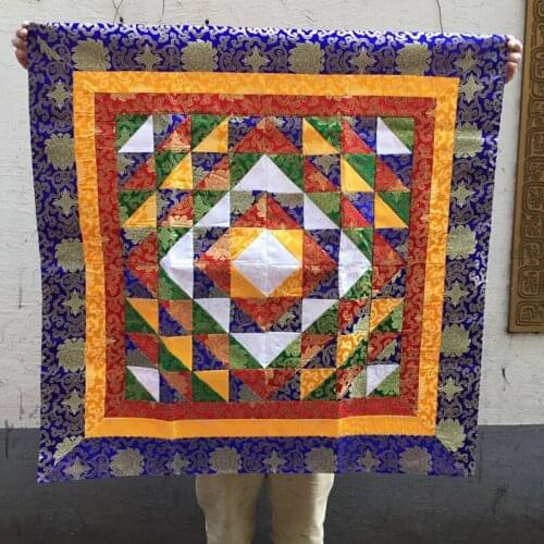 Wholesale Buddhist supply Tibet family home Buddhism Temple Auspicious Embroidery Buddha Altar Table cloth Hanging curtain