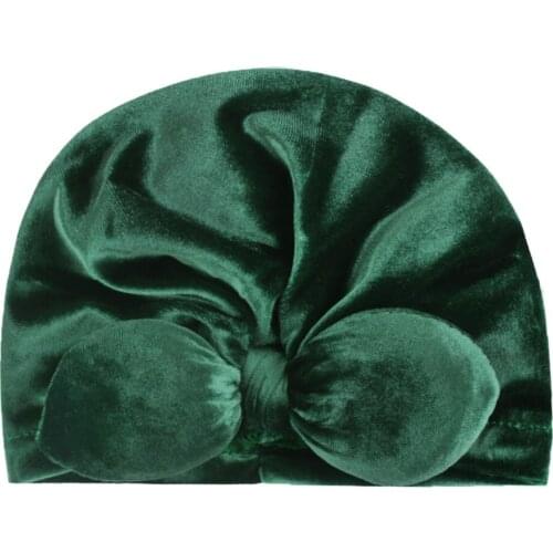 Fashion Newborn Toddler Kids Baby Boys Girls Turban Velvet Beanie Hat Winter Cap