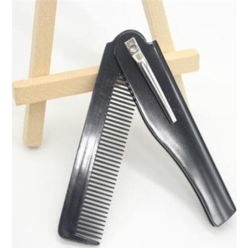 1 Pcs Mens Womens Beauty Handmade Folding Pocket Clip Hair Moustache Beard Comb Hair Styling Tool High Quality