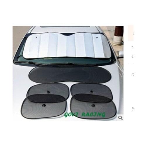 6pcs/set silver Car Sun shade UV Protect sunshade window solar film Windshield Visor Cover Block pare soleil car-styling