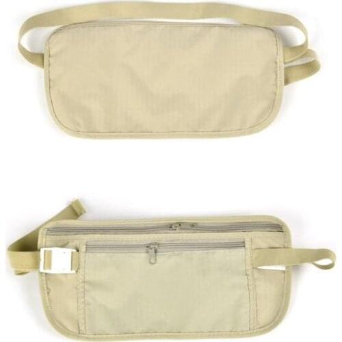 Cloth Travel Pouch Hidden Wallet Passport Money Waist Belt Bag Slim Secret Security Useful Portable Travel Storage Bag ZA3362