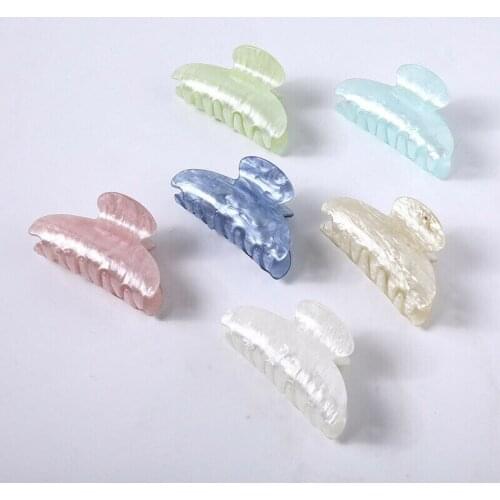 Hair Claw Hair Clips Marble Fashion Pattern Multicolor Crab Water Clamp Large