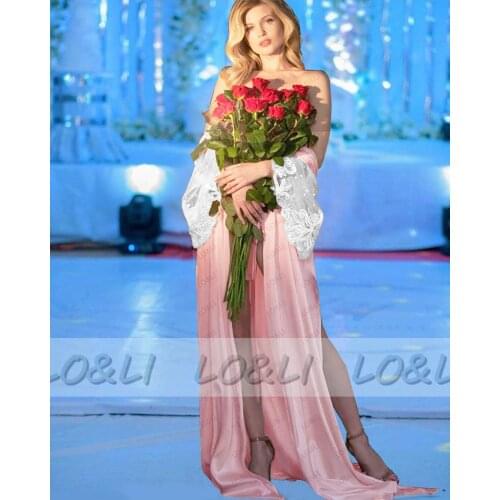 Two Pieces for Women Wedding Bride Appliques Robes Dressing Gown Pyjamas Sleepwear Sexy Night Robe Bathrobe Split Silk Pajamas