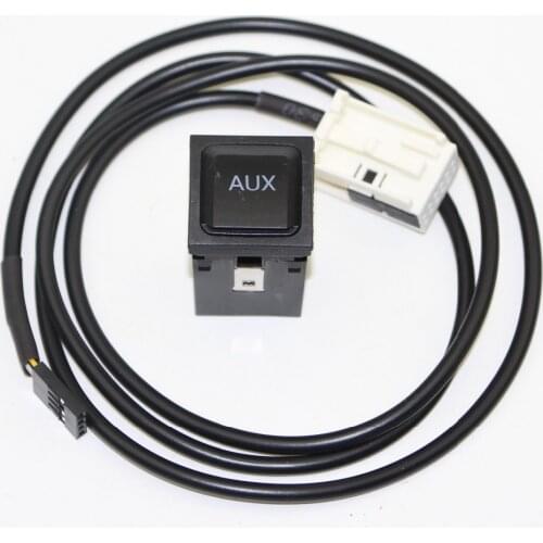 1 Set AUX Switch Plug Adapter + Connection Harness Cable Pigtail For RCD 510 RNS 315 VW Scirocco Jetta 5 Golf 5KD035724A