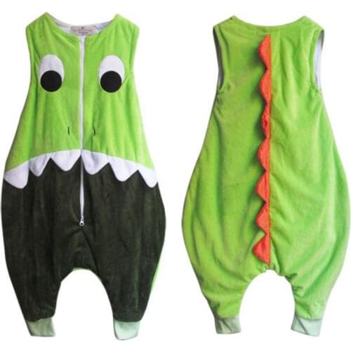 2021 1Pc Baby Cartoo Sleeping Bag Sleeveless Vest Flannel Split Leg Sleeping Bag Kick Proof To Keep Warm Comfortable