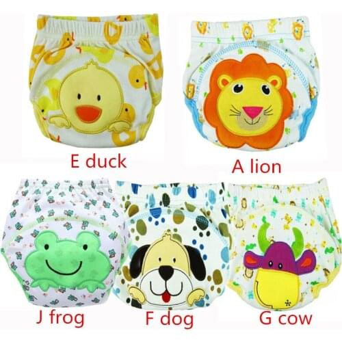 4Pcs/Lot Baby Children Reusable Underwear Breathable Diaper Cotton Training Pants Choose Design 5--15kg