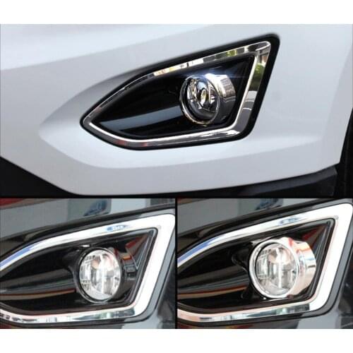 ABS Chrome Front Fog lamp Light Cover Trim For Ford Edge 2015 2016 2017 2018 Free Shipping