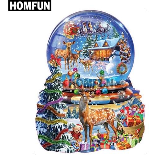 HOMFUN Full Square/Round Drill 5D DIY Diamond Painting "Christmas gift" Embroidery Cross Stitch 5D Home Decor Gift A02693