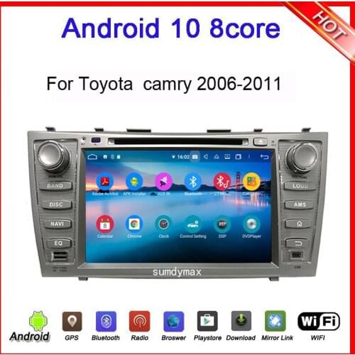 2 din 8" Android 10 Car DVD Player for camry 40 50 6 2009-2011 car multimedia central gps navi bluetooth autoradio wifi DSP