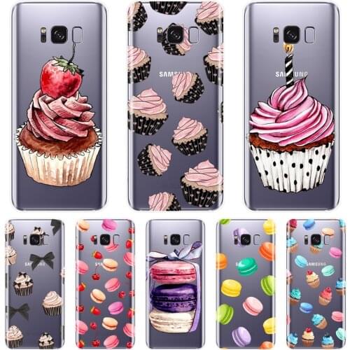 Case For Samsung Galaxy Note 4 5 8 9 Silicone Soft Sweet Cake Back Cover For Samsung Galaxy S5 S6 S7 Edge S8 S9 Plus Phone Case