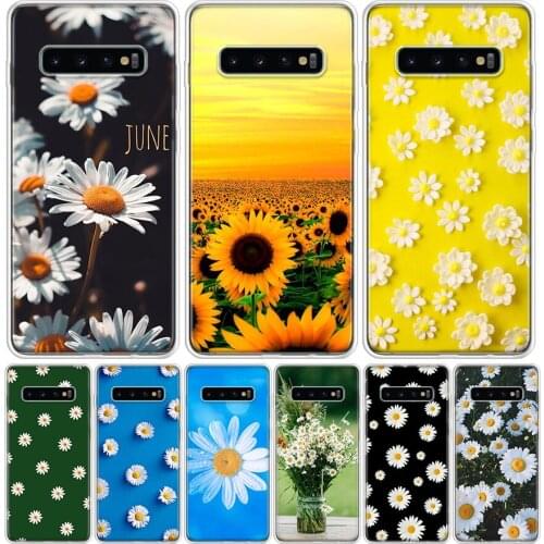 Summer Daisy Sunflower Floral Phone Case for Samsung Galaxy S10 S20 Ultra Note 10 9 8 S9 S8 S7 J4 J6 J8 Plus Lite + Popular Cove