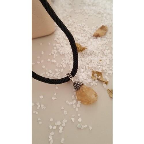 Dr Stone Natural citrine Stone CHOKER women necklace Z121AR235 202322052