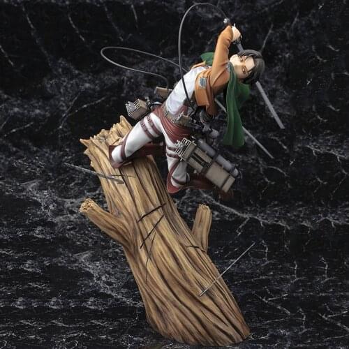 Attack on Titan Mikasa Ackerman Levi Ackerman Anime Action Figure Petit Chara Land Mikasa Ackerman PVC Collection Model Doll