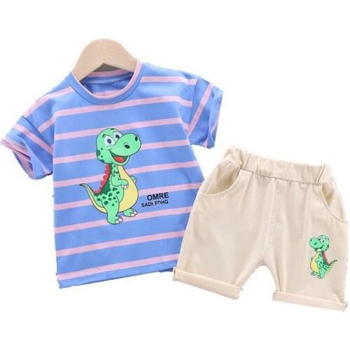New Summer Baby Girl Clothes Children Boys Fashion Cotton T Shirt Shorts 2Pcs/sets Toddler Casual Clothing Kids Outing Costume