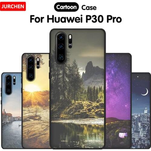 JURCHEN TPU Silicone For Huawei P30 Pro Case Cartoon Print Soft Back Cover Phone Case For Huawei P30 / P30 Pro Back Cover P 30