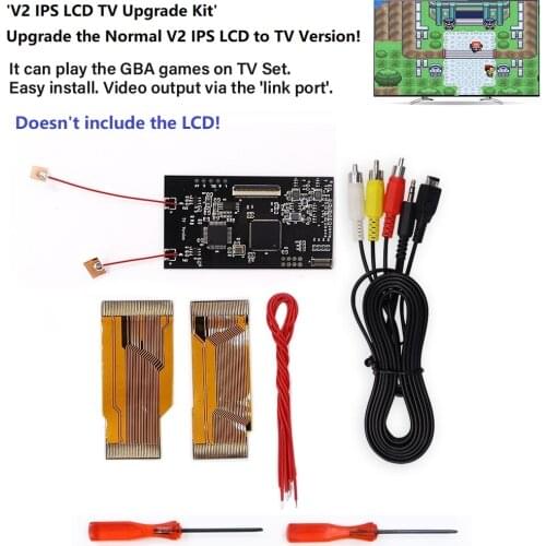 V2 IPS LCD TV Upgrade kit for GBA V2 IPS Backlight LCD Upgrade V2 IPS LCD to TV Version