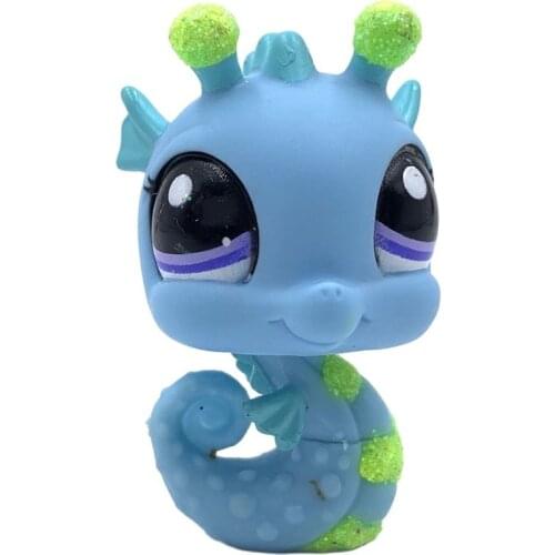 LPS CAT Old animal pet shop toys Blue sea horse cute anime figure lovely present for boys and gifts