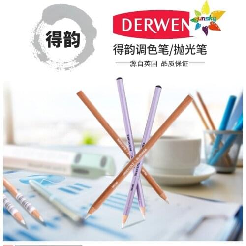 Lapis Cor Derwent Blender756,Polishing pen757,Blender é um lápis macio e incolor feito a partir da pasta usada para lápis de cor