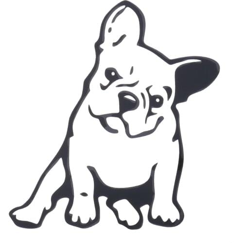 Dawasaru Cute French Bulldog Stickers Waterproof Decal Laptop Suitcase Motorcycle Auto Decoration Accessories PVC,12cm*11cm