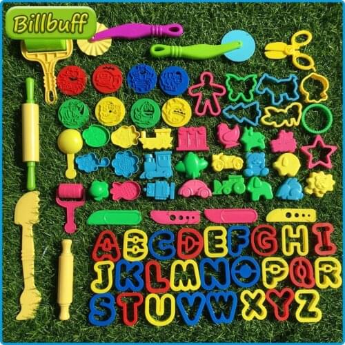 76pcs DIY Slimes Play Dough Tool Accessories Plasticine Model Modeling Clay Kits Soft Clay Plastic Sets Moulds Toys for children