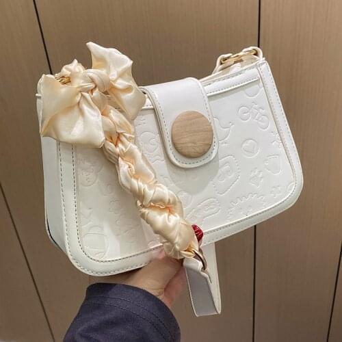 2021 New Trendy Niche Fashion Ladies One-shoulder Armpit Bag Silk Scarf Messenger Bag High-end Western Style Small Bag Female