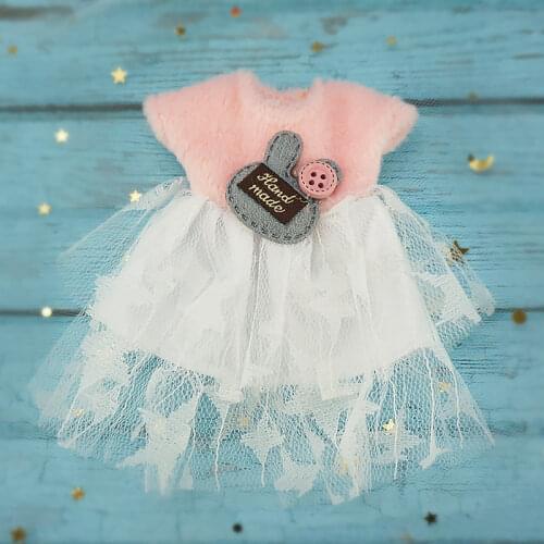 Ob11 Doll Clothes Skirt 16 Cm Mini Doll Clothes Fashion Suit Doll Accessories Pink Skirt Girl Toy Gift