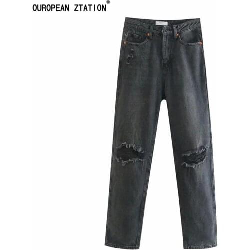 Женские зауженные джинсы OUROPEAN ZTATION China At AliExpress