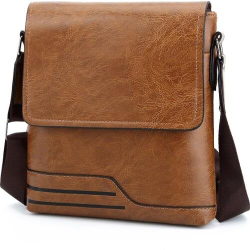 Men Bags Casual Shoulder Bags for Male Cover Small Bags Pu Leather Messenger Bags 2021 Business Men Bags Fashion Crossbody Bags