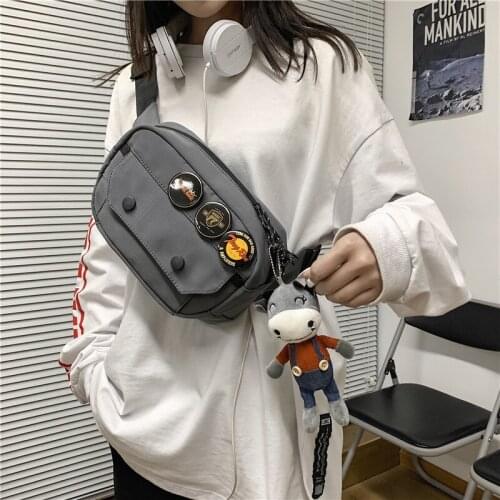 Fashion Sport Cycling Crossbody Bag Nylon Cloth Chest Pack Bag Leisure Travel Bag for Teenage Girls Man Shoulder Waist Bag