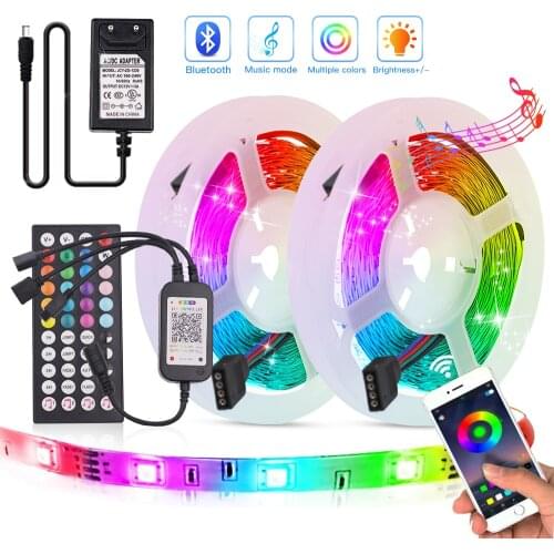 12V LED Strip RGB Led Tape SMD2835 60Leds/M Waterproof Led Light Lamp 5m 10m 20m IR Bluetooth Music Ribbon Diode rgb Luces Led