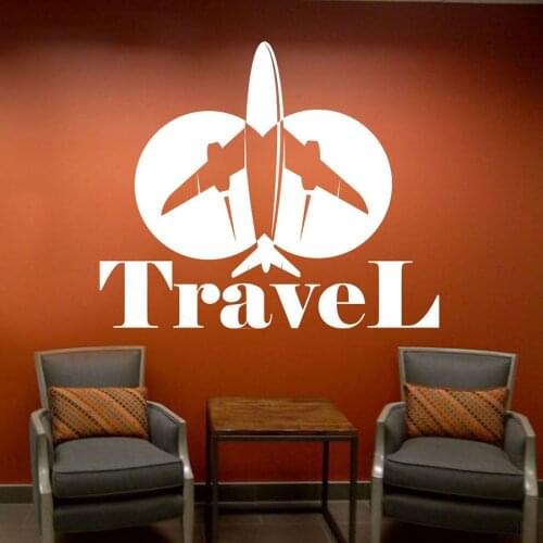 Travel Agency Office Wall Decal Holidays Voyage Vinyl Wall Sticker Bedroom Journey Adventure Love Play Teen Room Home Decor S379